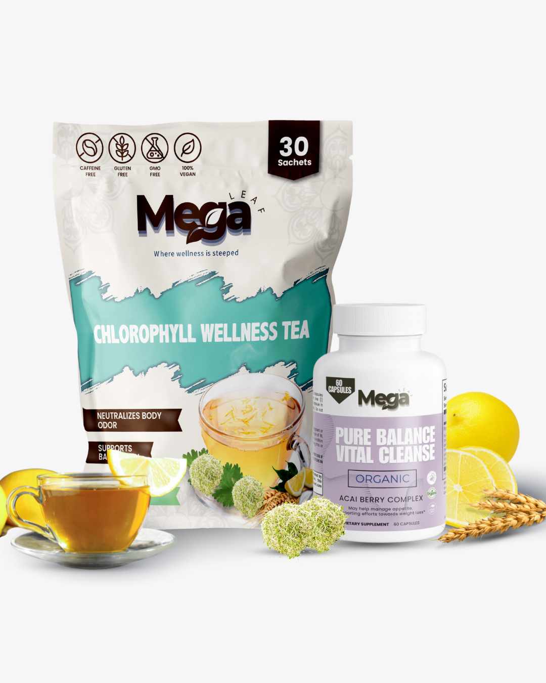 Pure Balance Vital Body Cleanse Bundle (For Body Detox, Body Odor)